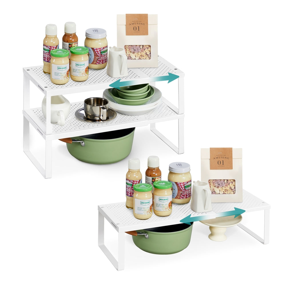 Songmics Mensole Cucina Espandibili Metallo Set 2 Pezzi