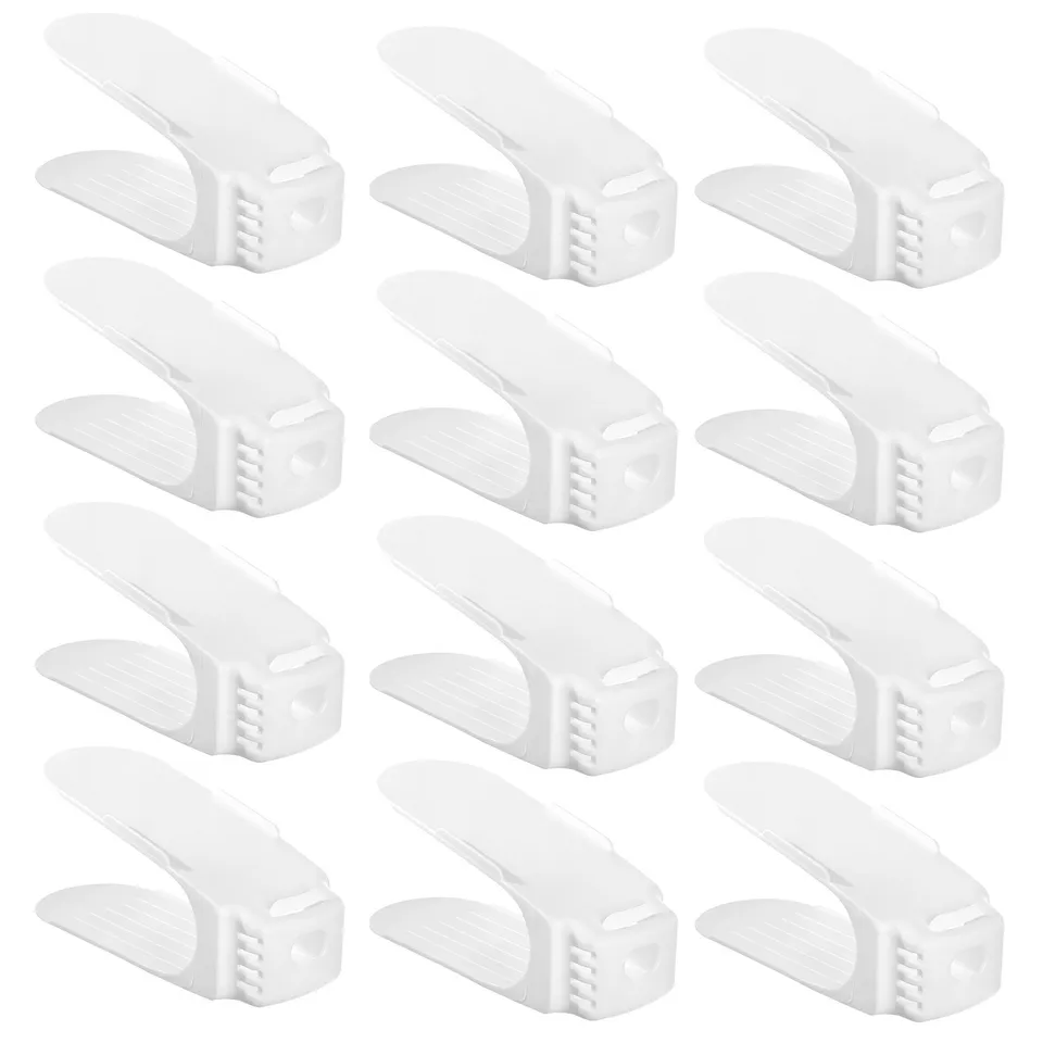 SONGMICS LSP34WT Supporti Portascarpe Bianco 12 Pezzi salvaspazio