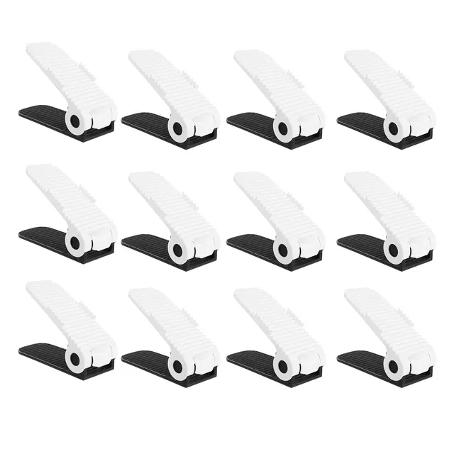 Songmics LSP34BW portascarpe regolabile 12 pezzi bianco-nero