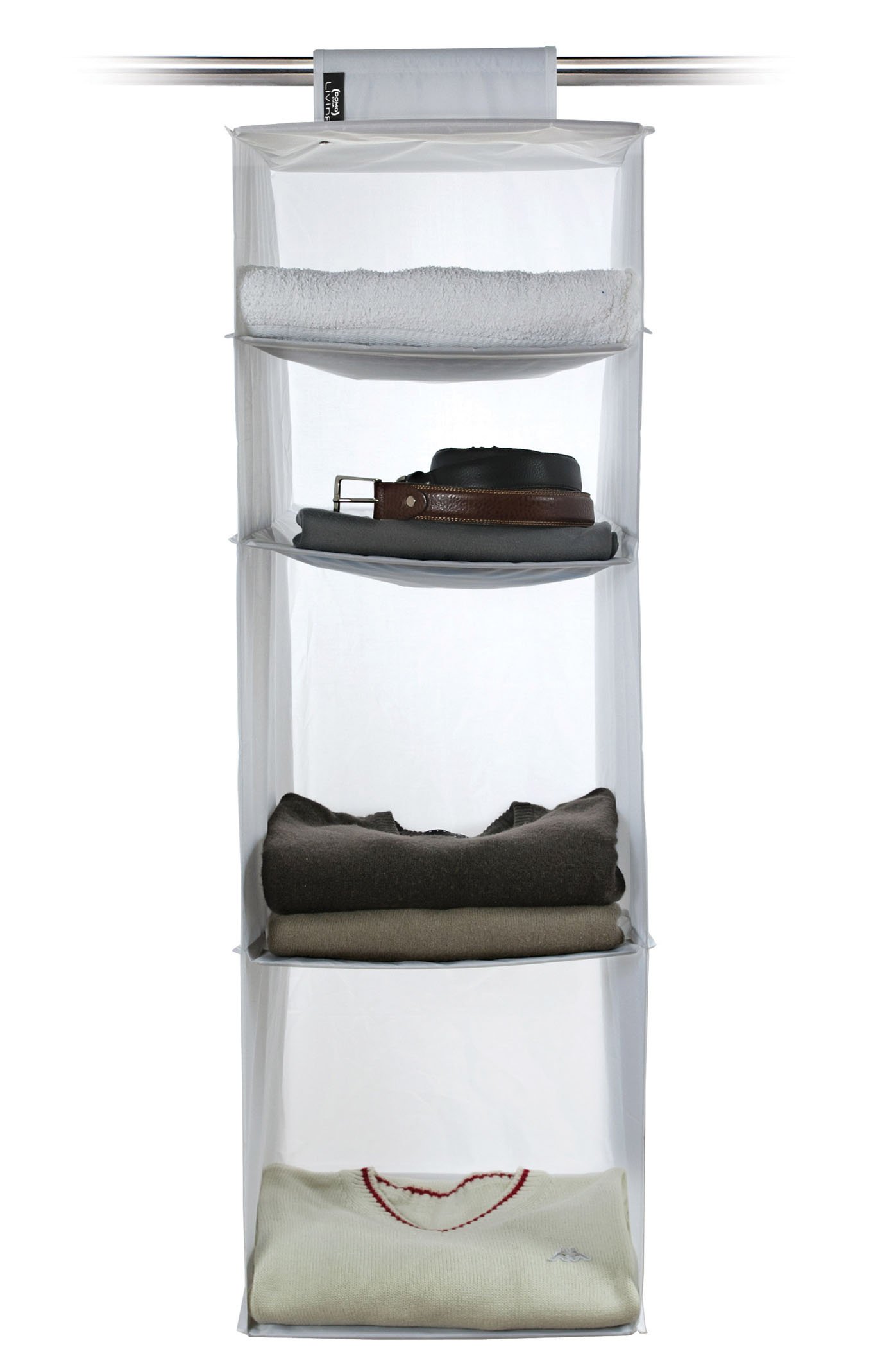 Domopak Living portatutto 4 scomparti bianco 33x33x103 cm