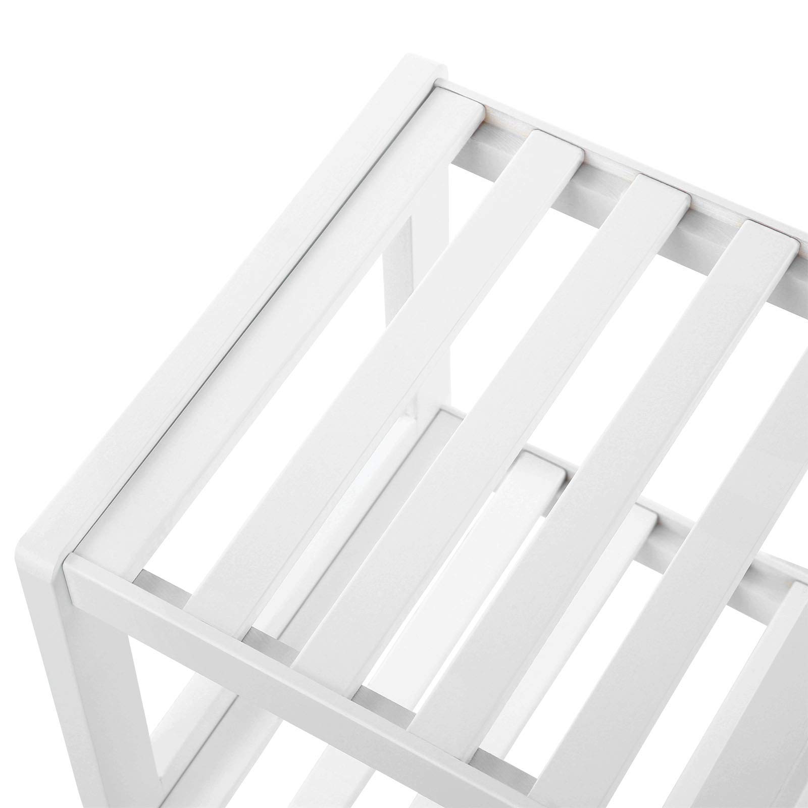Songmics LBS02WT Scarpiera 2 Ripiani Bianco Bambù