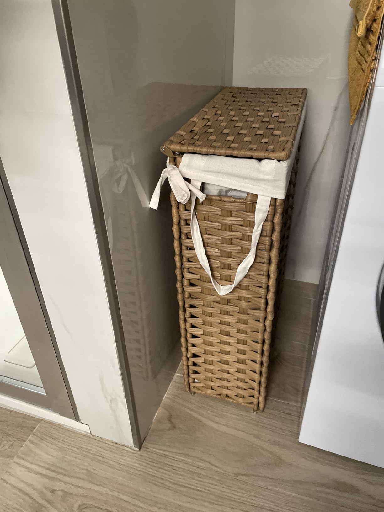 Songmics LCB51NL Cesto Portabiancheria 90L Naturale