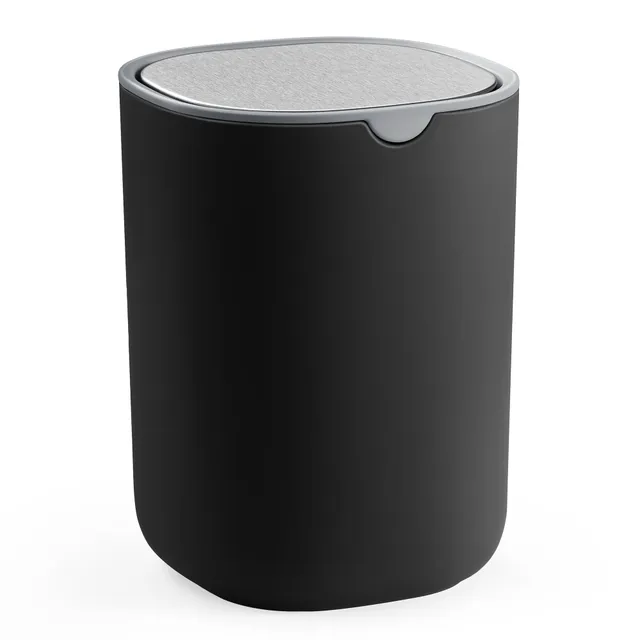 Songmics ULTB250B101 cestino da scrivania nero 2,5 L con coperchio