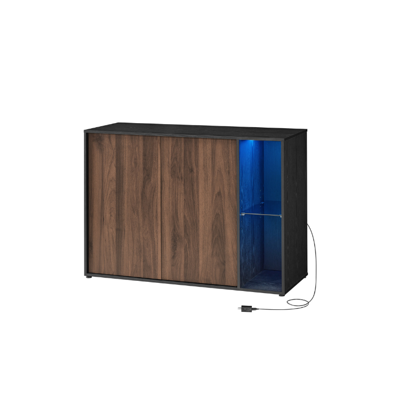 Songmics Mobile Credenza con Illuminazione e Vetro