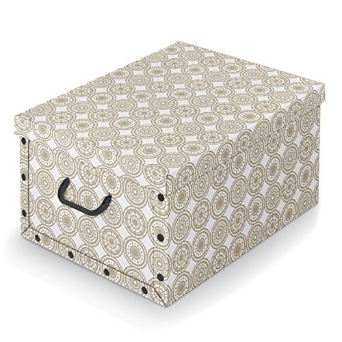 Domopak Living Ella Beige Scatola 39x50x24 cm con Maniglie