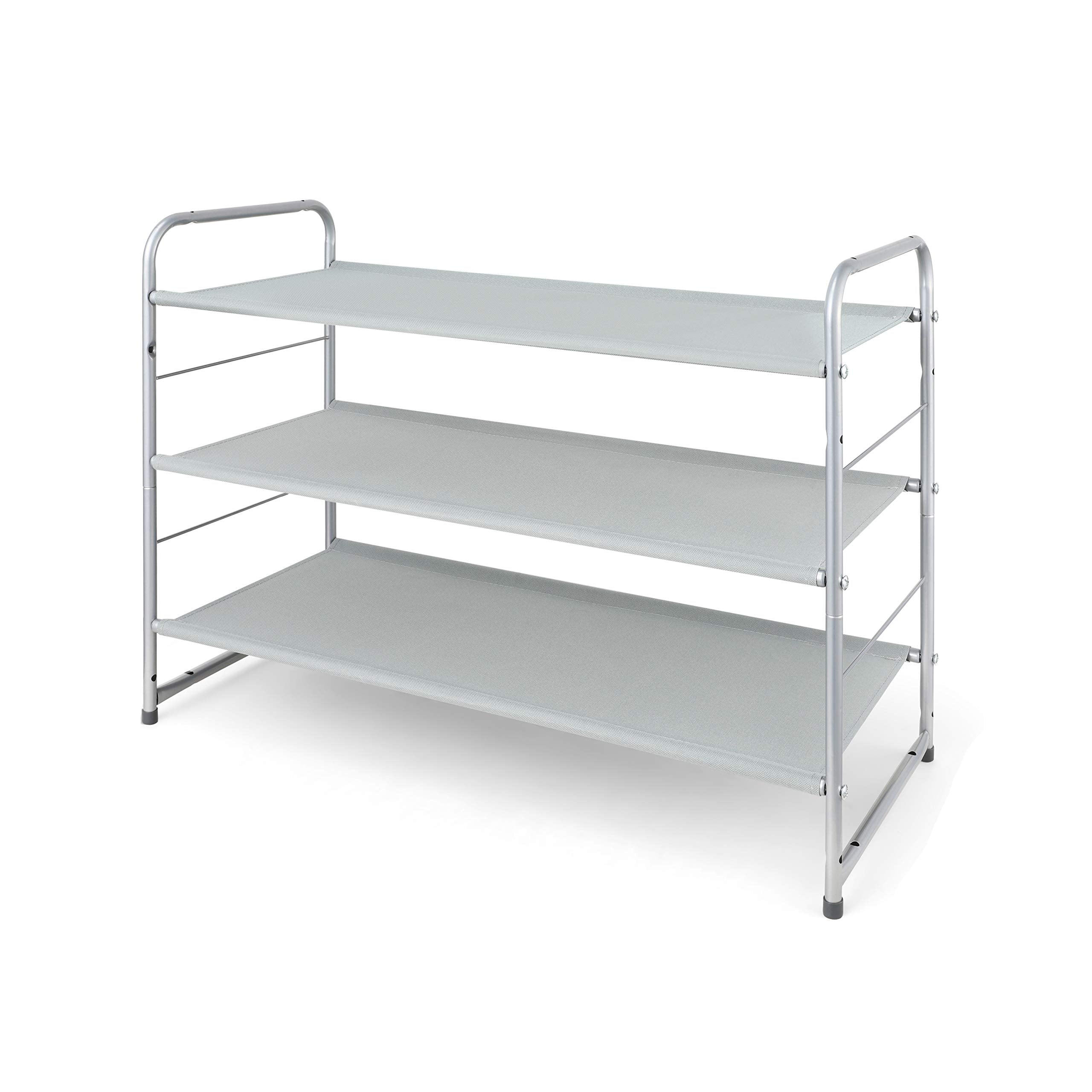 Simple Trending scarpiera 3 ripiani argento impilabile 9 paia