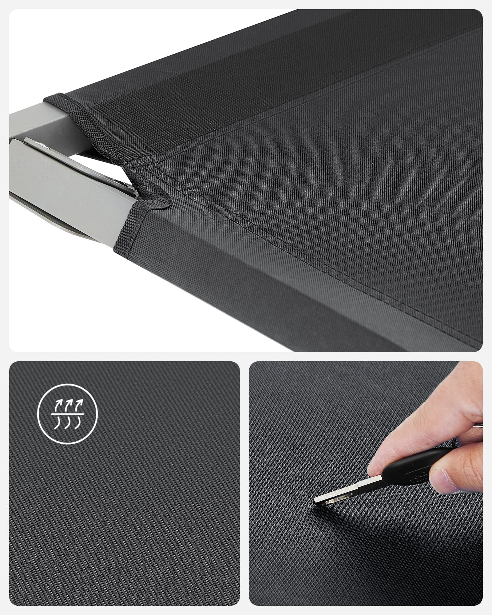Songmics GCB21H Brandina Campeggio Nera 210x72 Pieghevole