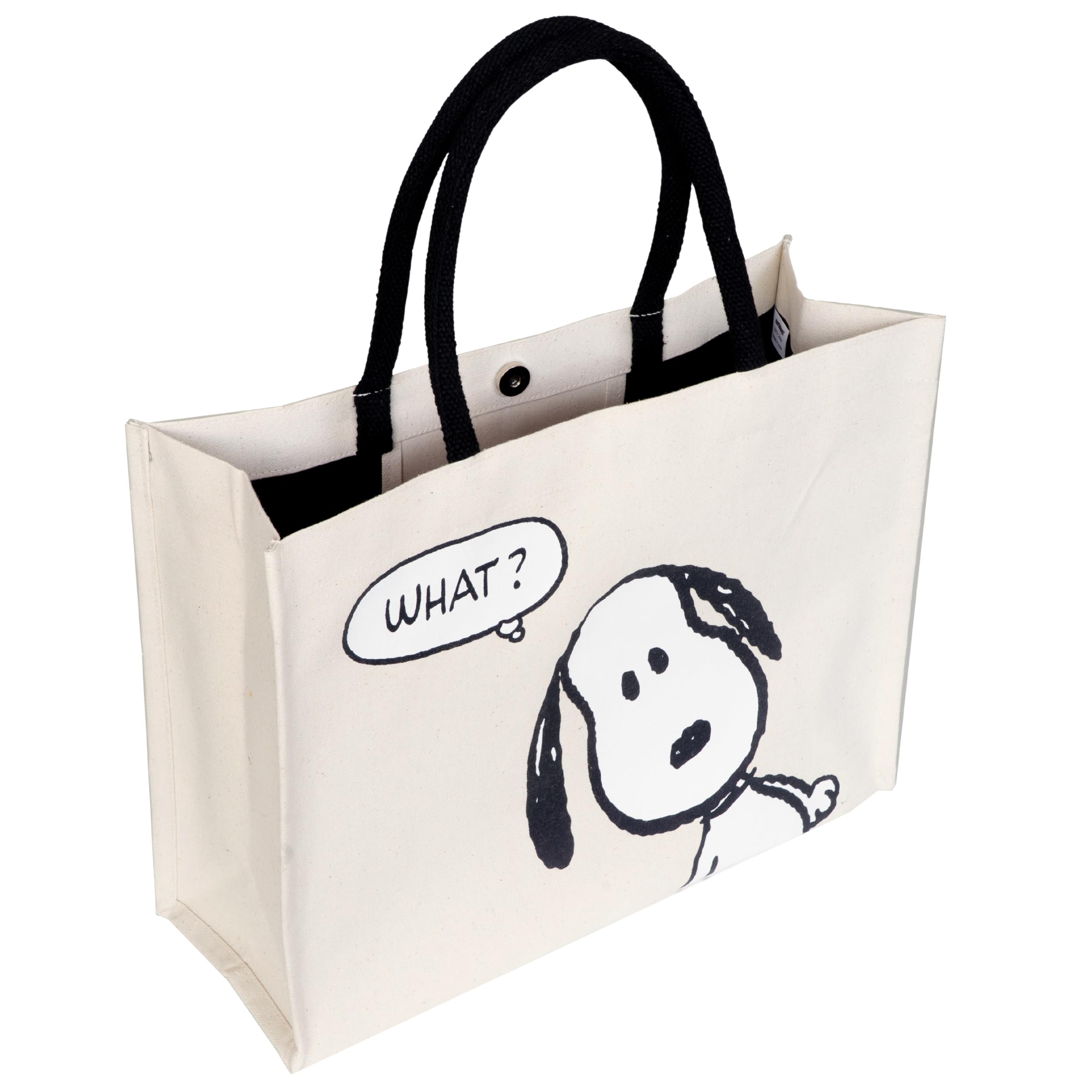 Lavatelli Snoopy Tote Bag Shopper Cotone con Tasca Interna
