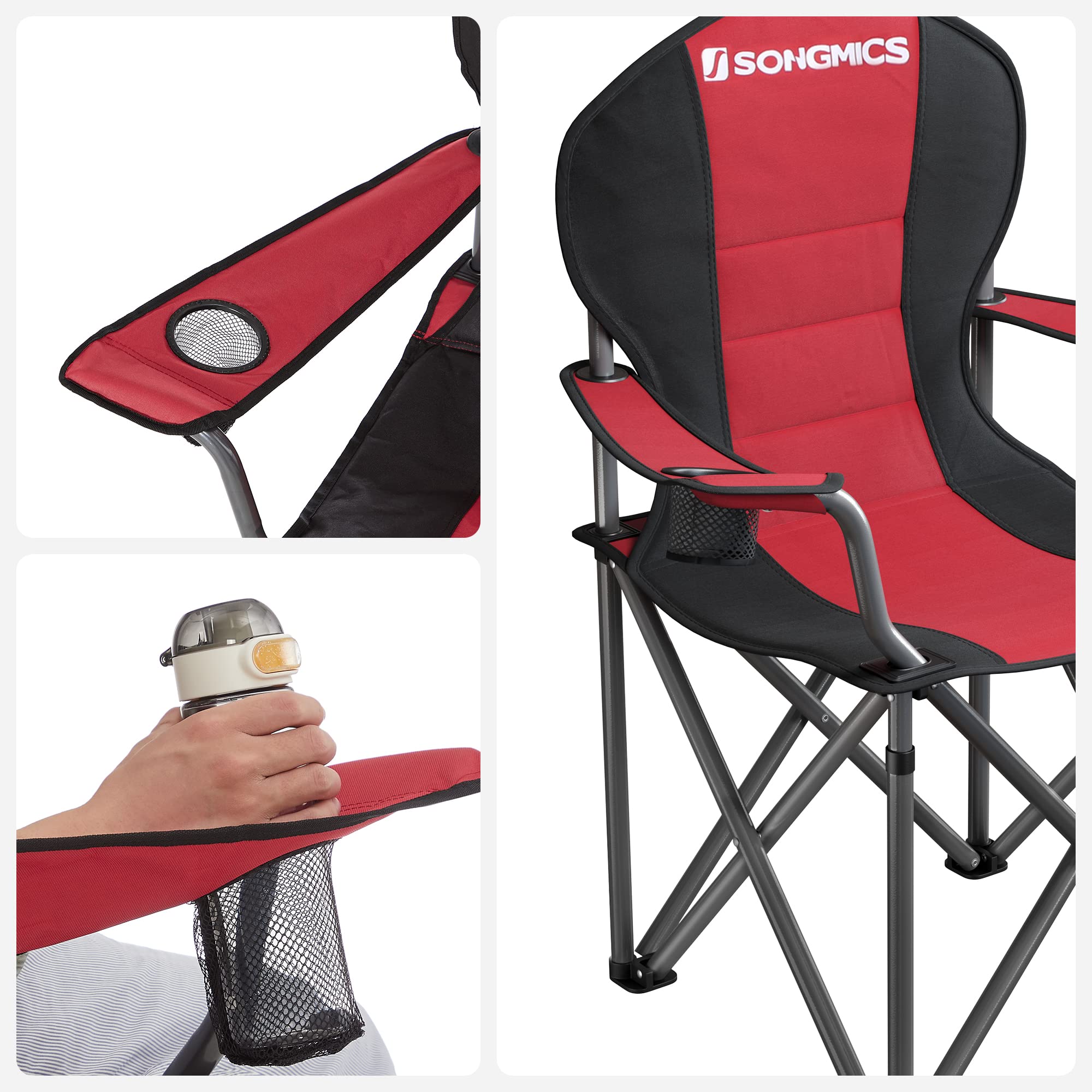 Songmics Sedia Outdoor Pieghevole con Borsa 250 kg