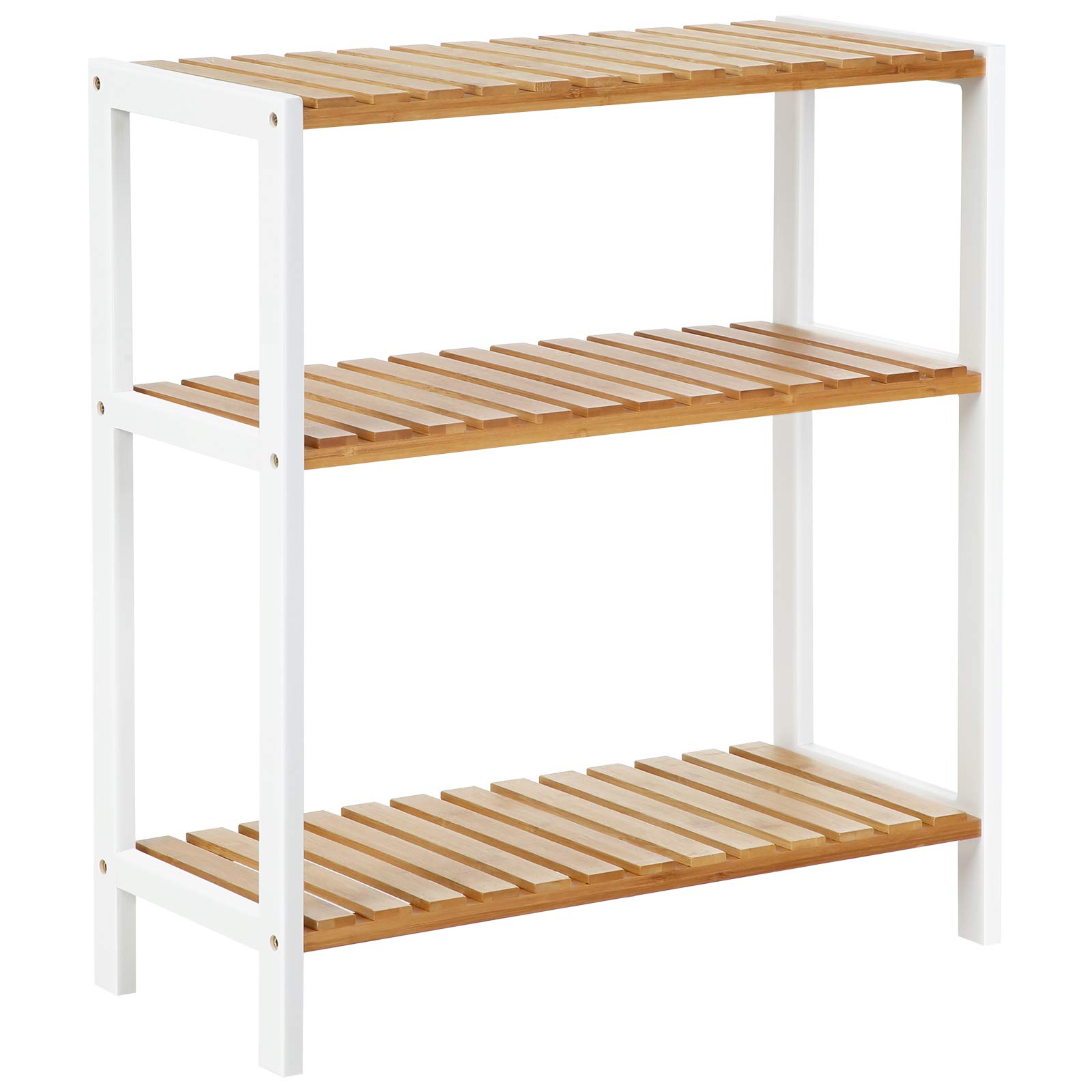 Songmics BCB33Y Scaffale Bambù 3 Ripiani 60x26x66 Beige