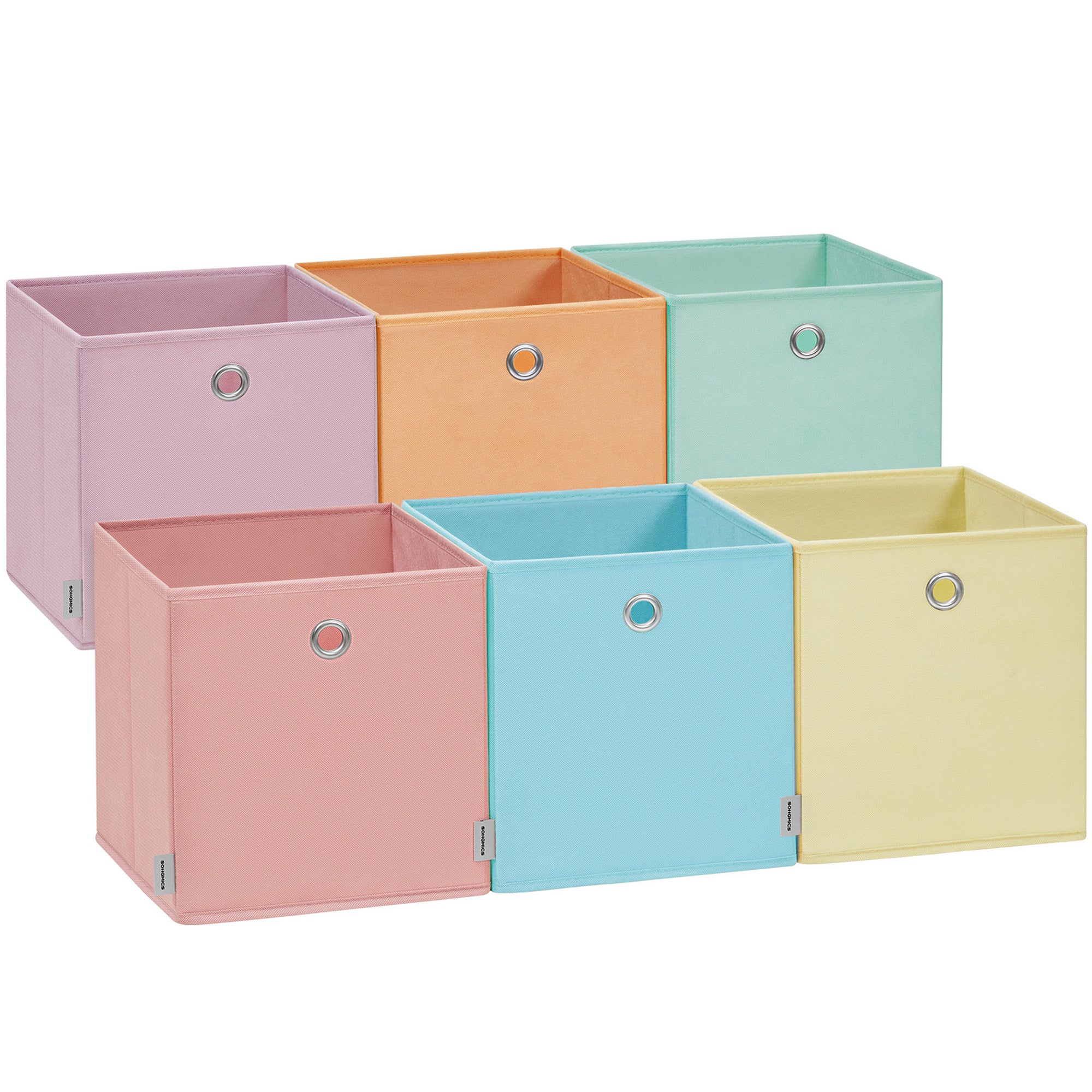 Songmics Scatole Contenitore Pieghevoli Set 6 Pezzi Salvaspazio
