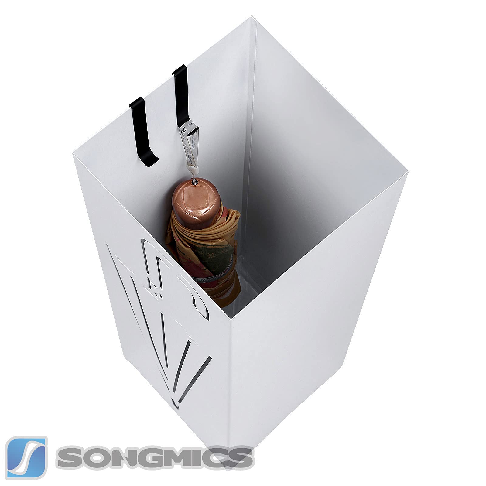 SONGMICS LUC01W portaombrelli bianco 15,5x15,5x49 cm metallo