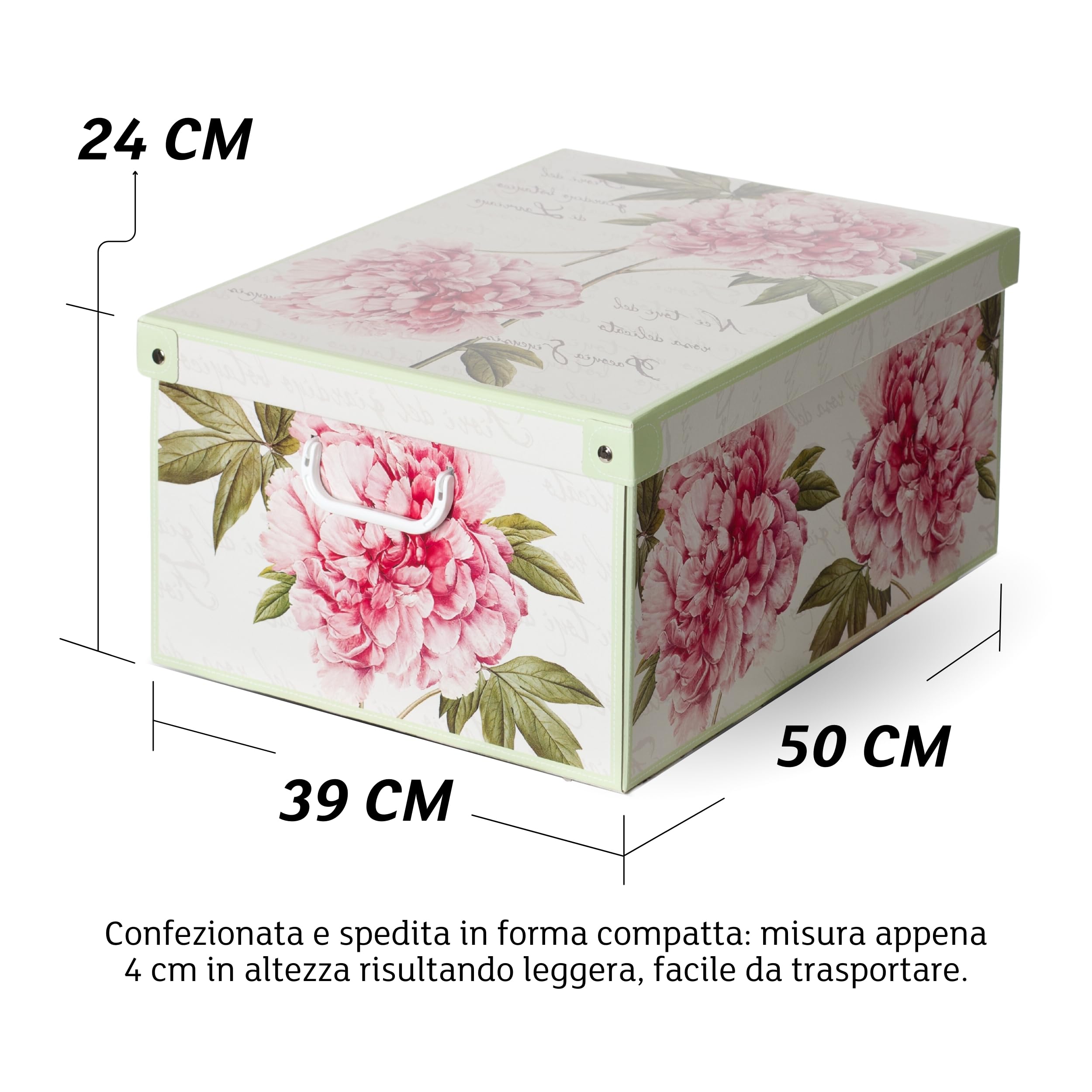Lavatelli Grande scatole cartone 39x50x24 cm 6 pezzi floreale
