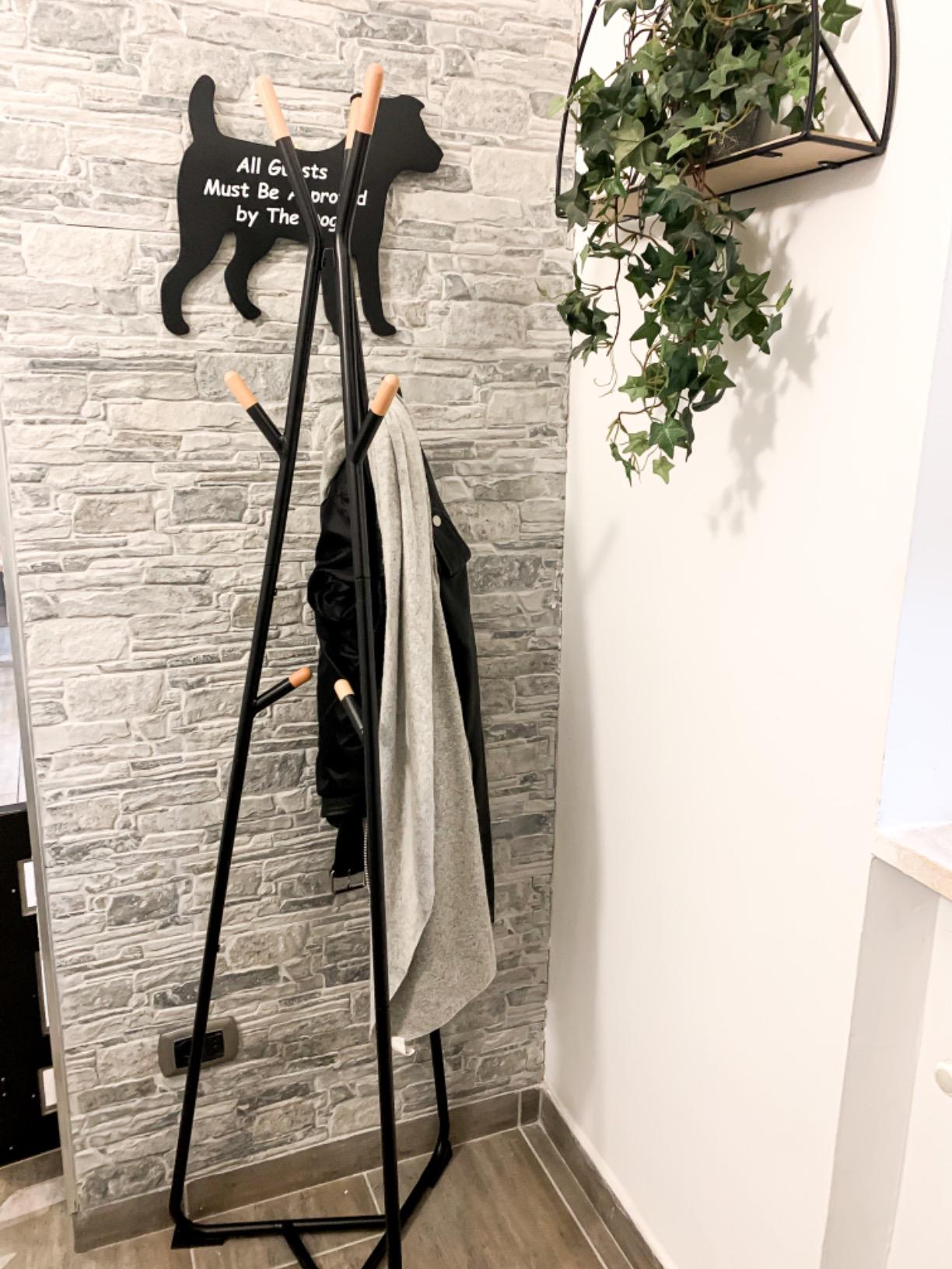 Songmics RCR15WY appendiabiti ad albero bianco 9 ganci legno