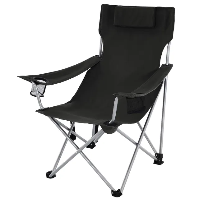 Songmics GCB09BK sedia da campeggio pieghevole nera 150 kg