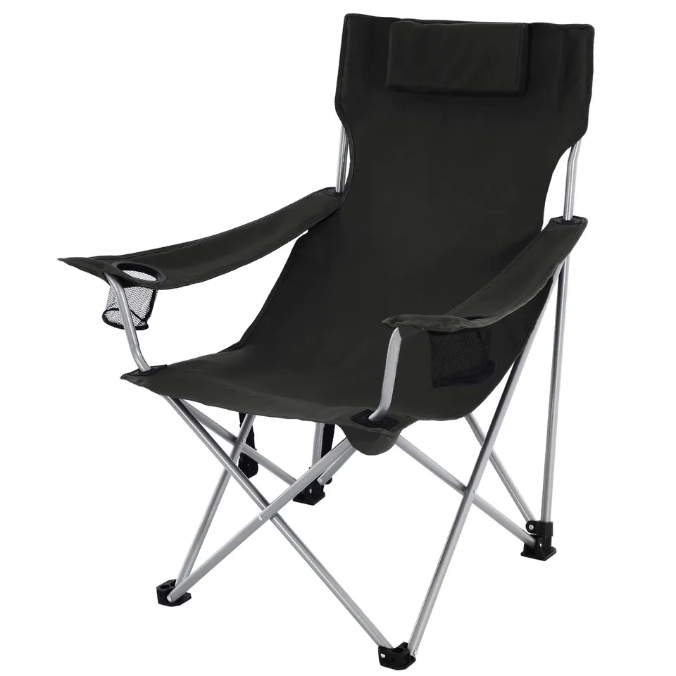 Songmics GCB09BK sedia da campeggio pieghevole nera 150 kg