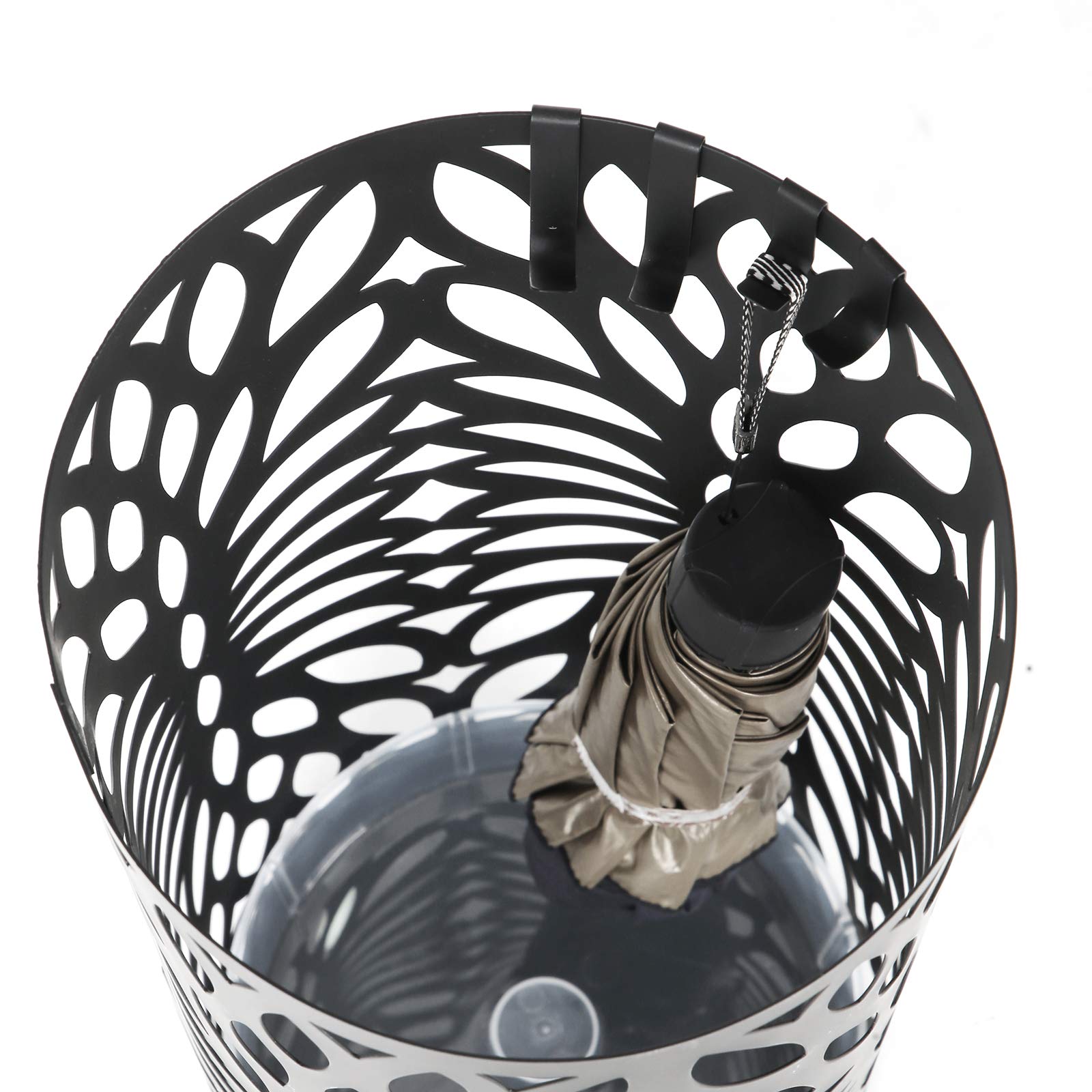 Songmics LUC20B portaombrelli metallo nero 19,5x49 cm