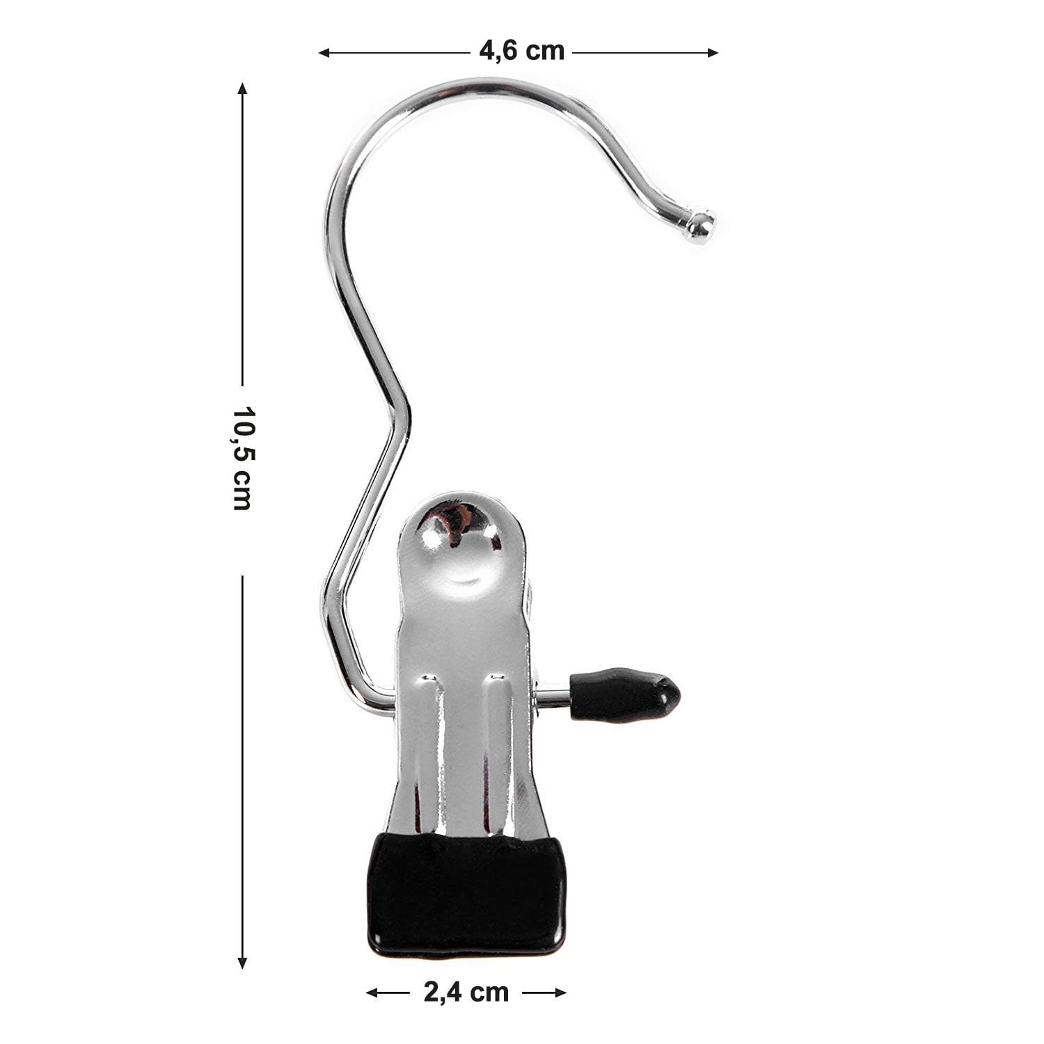 Songmics CRI001-50 Mollette Metallo 50 Pezzi Cromate