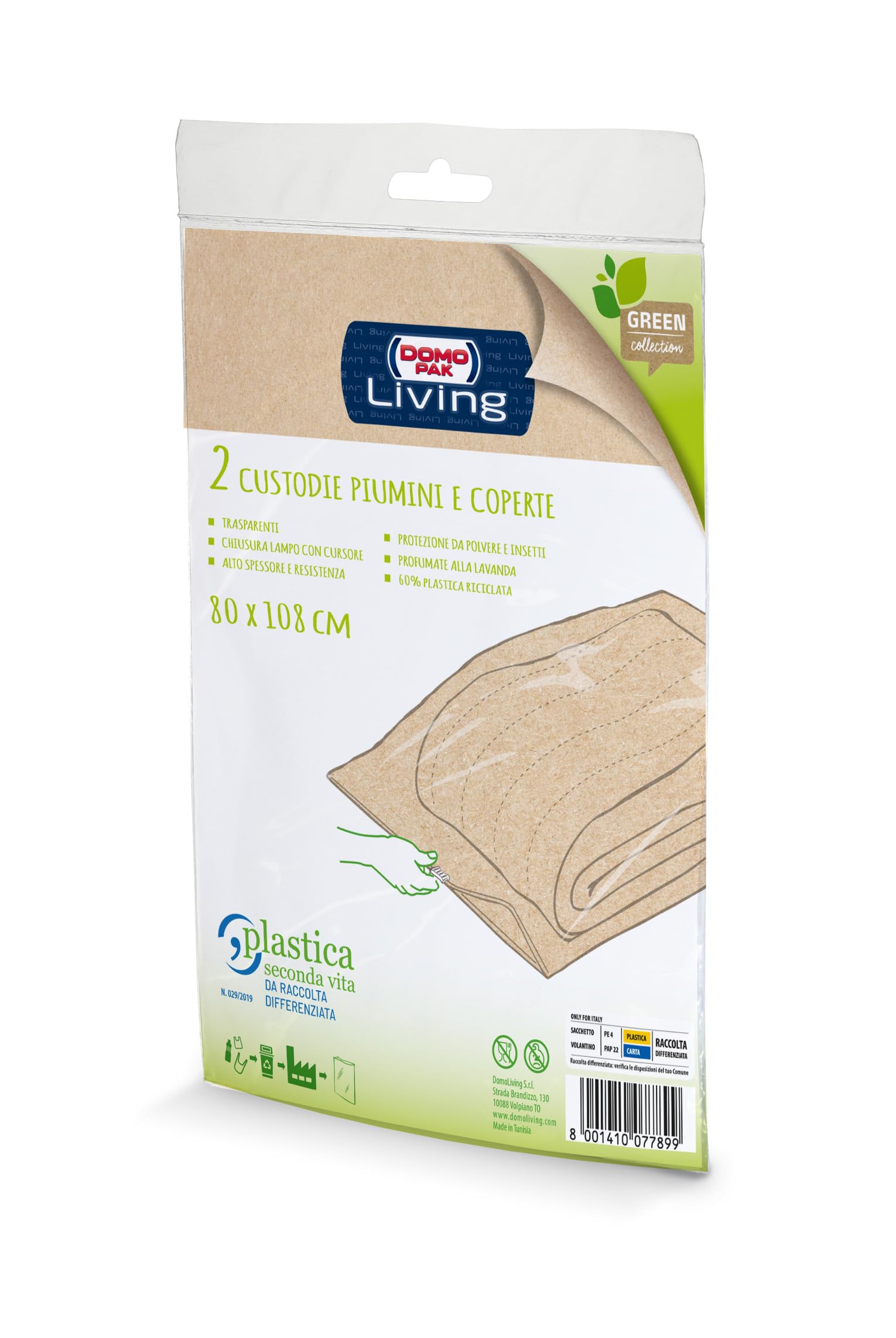 DOMO PAK Green Collection sacchetti antipolvere 65x95 cm 4 pezzi