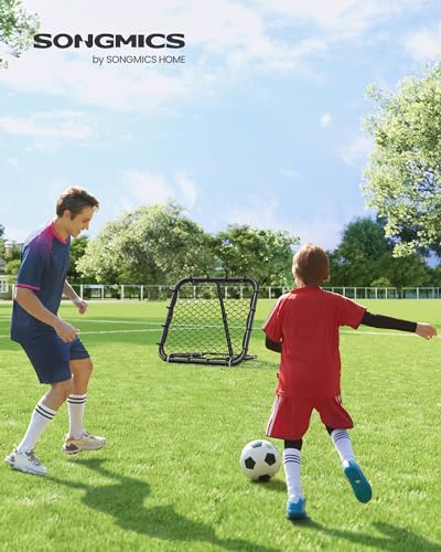 Songmics SZQ084B01 porta calcio portatile nero pieghevole