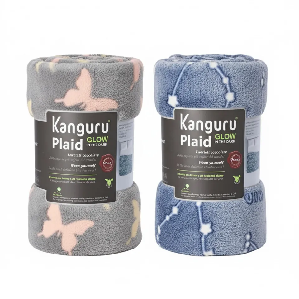 Lavatelli Kanguru Pigiama Party Kit Plaid 130x150 cm 2 Pezzi