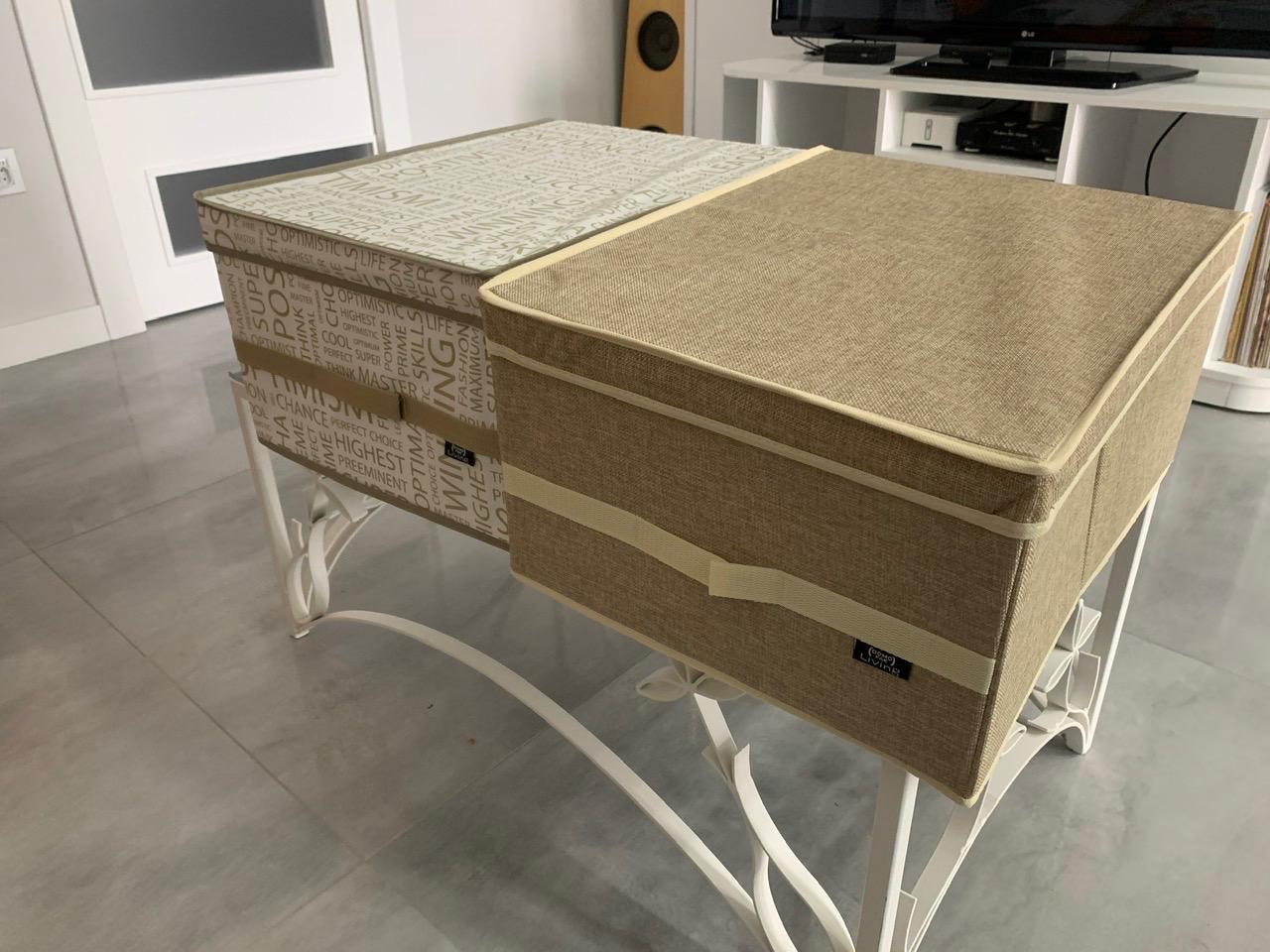 Domopak Living 915100 Scatola Armadio L Beige Effetto Lino