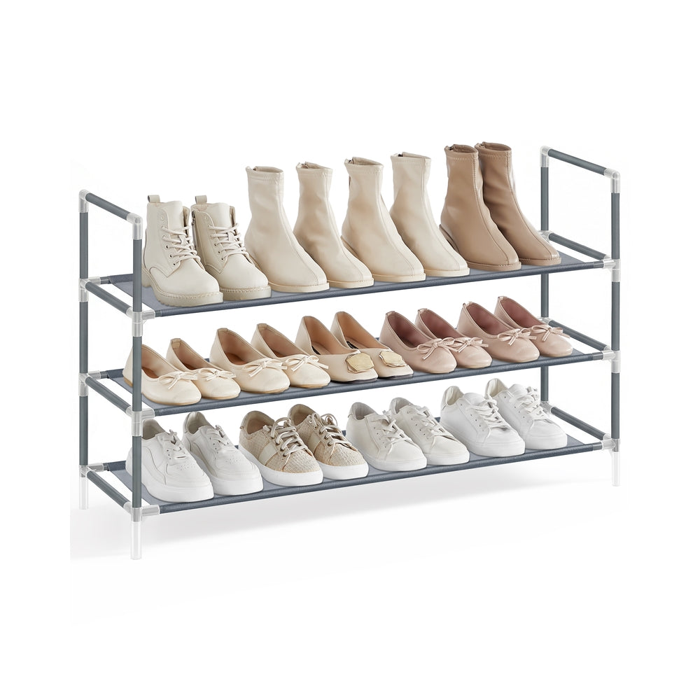 Songmics ULSH044BH02 scarpiera 4 ripiani nera slim salvaspazio