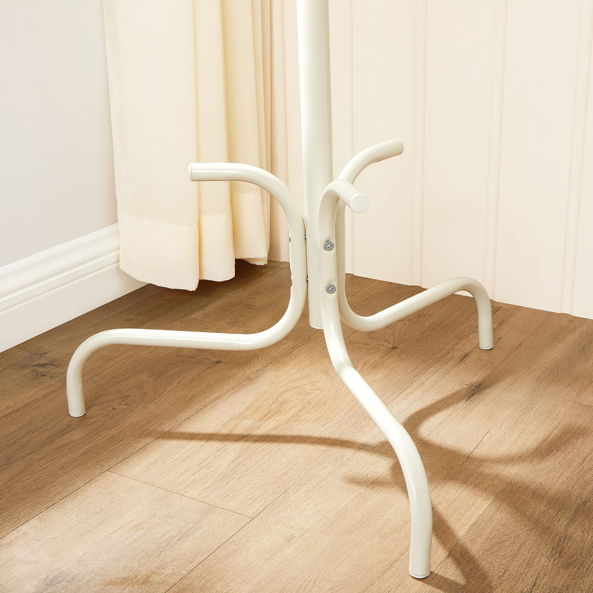 Songmics RCR029W01 appendiabiti da terra bianco 6 ganci acciaio