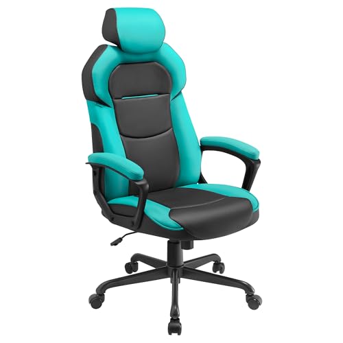 Songmics OBG066Q01 sedia ufficio blu acqua traspirante 150 kg