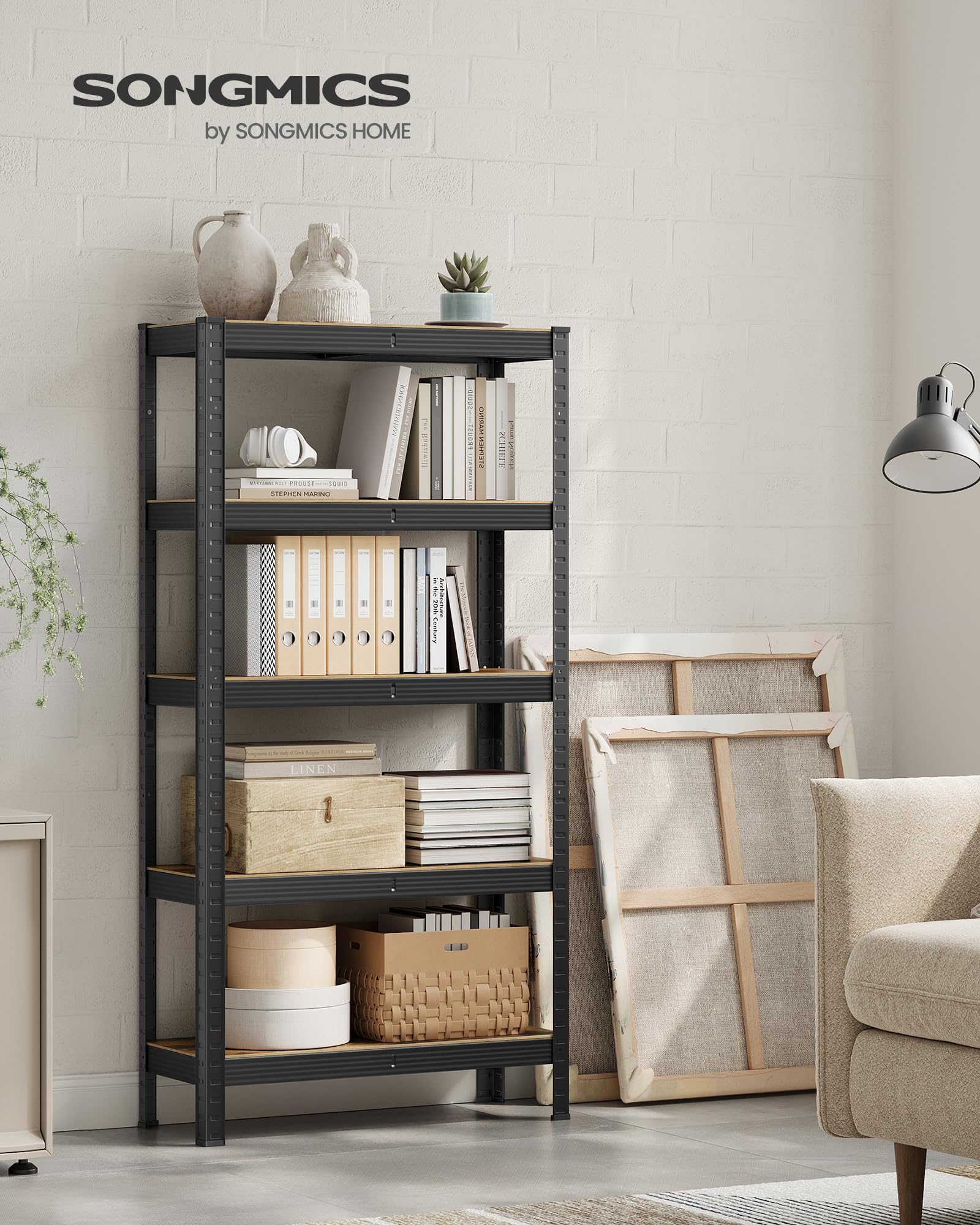 Songmics GLR030B01 scaffale 30x75x150 cm vintage