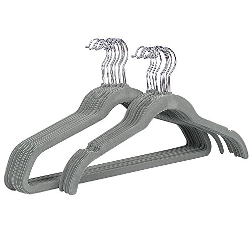 Songmics CRF25G grucce velluto grigio 50 pezzi antiscivolo
