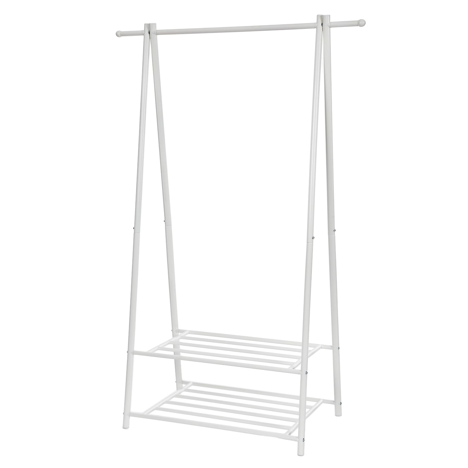 Songmics HSR05W appendiabiti metallo bianco 2 ripiani