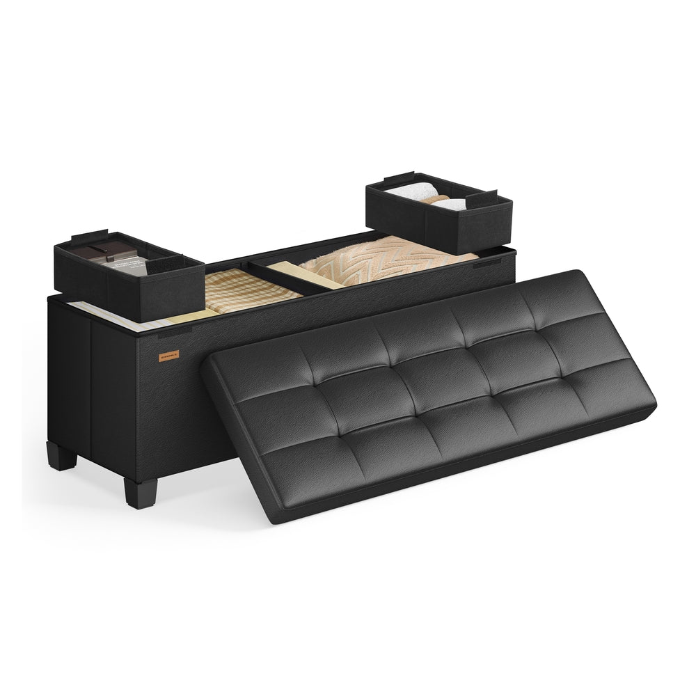 Songmics Panca Contenitore 112 L Similpelle con Gambe