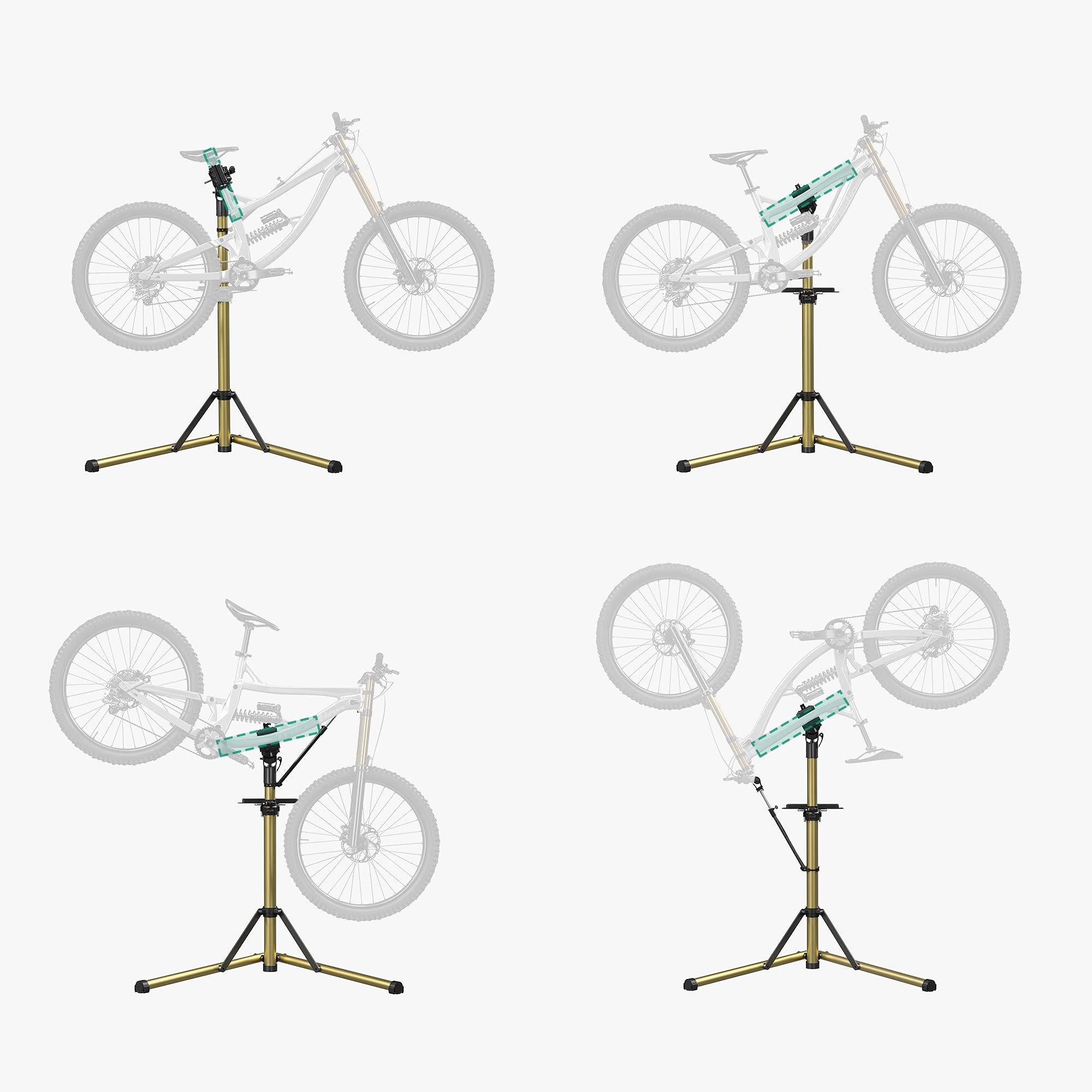 Songmics SBR004A01 cavalletto bici alluminio oro regolabile