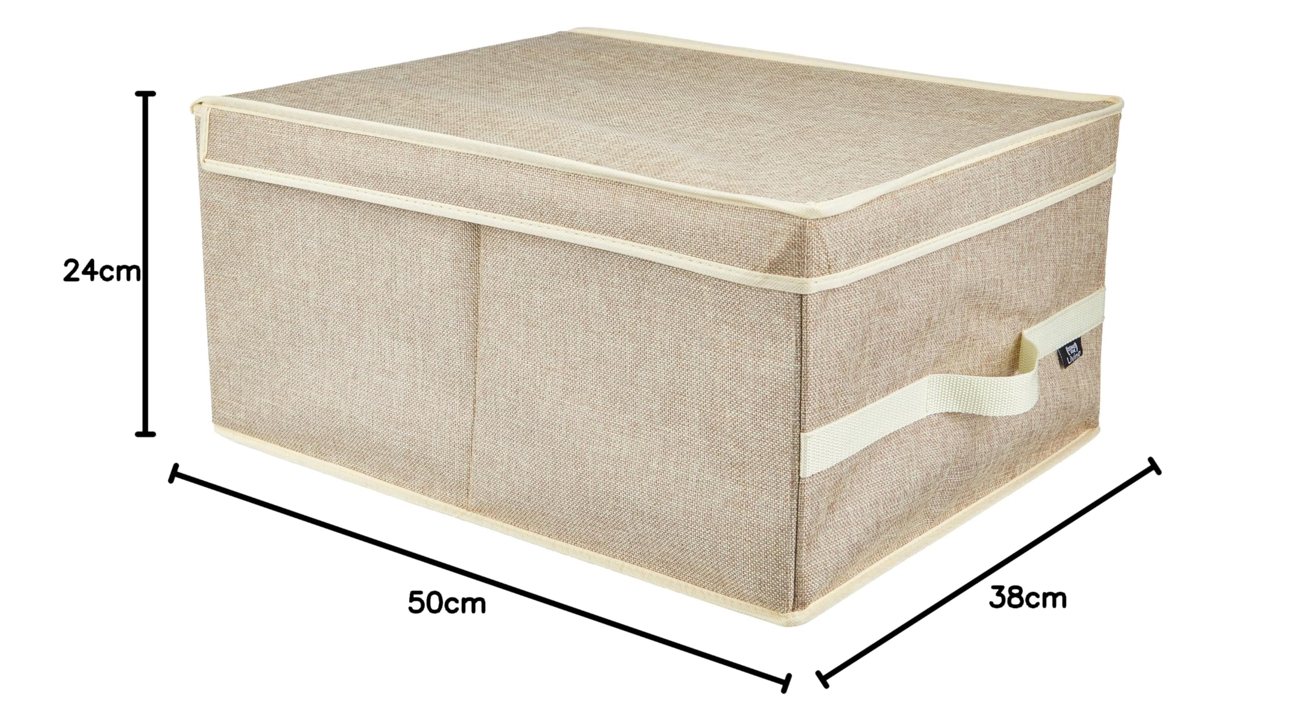 Domopak Living 915100 Scatola Armadio L Beige Effetto Lino