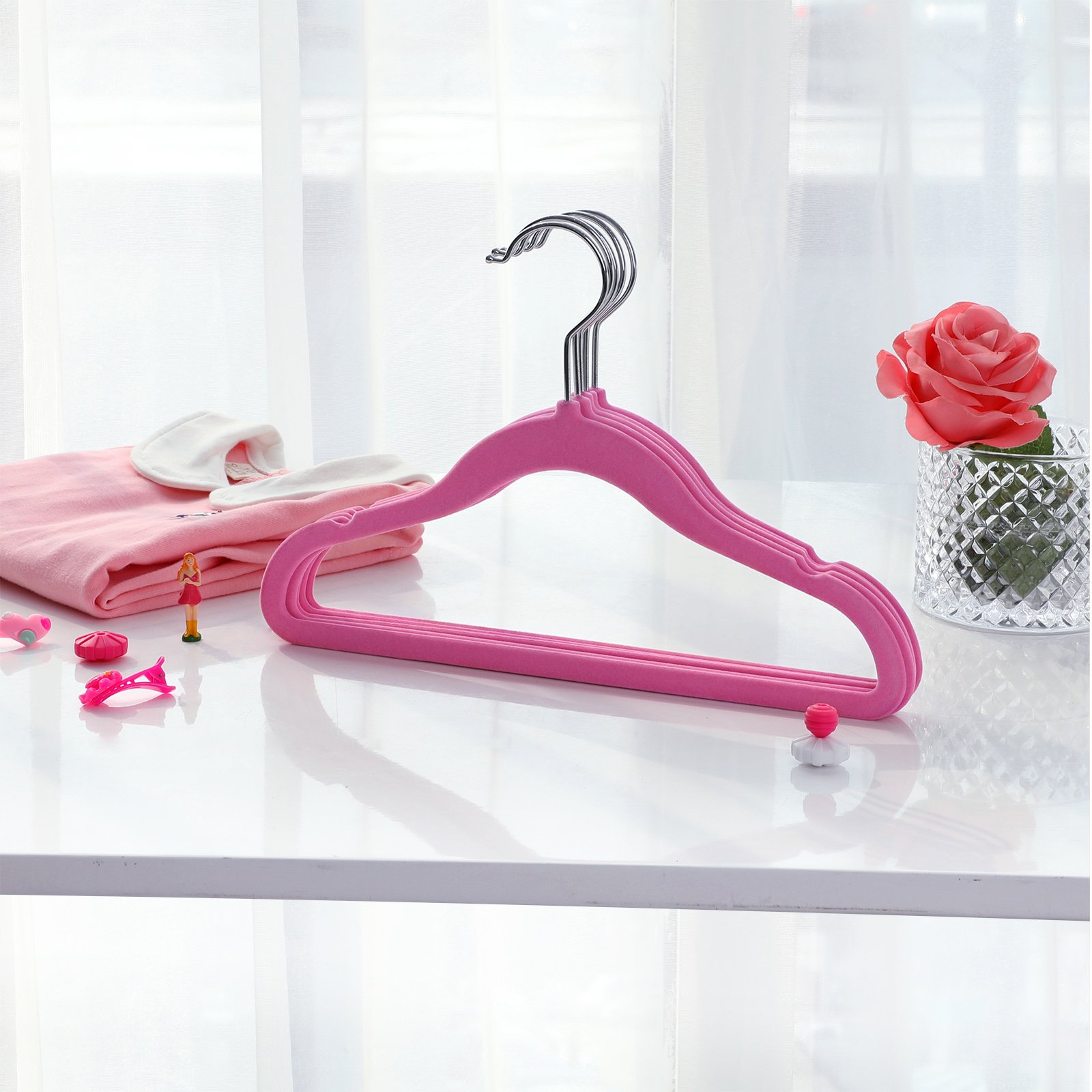 Songmics CRF20P grucce bambini 20 pezzi rosa velluto