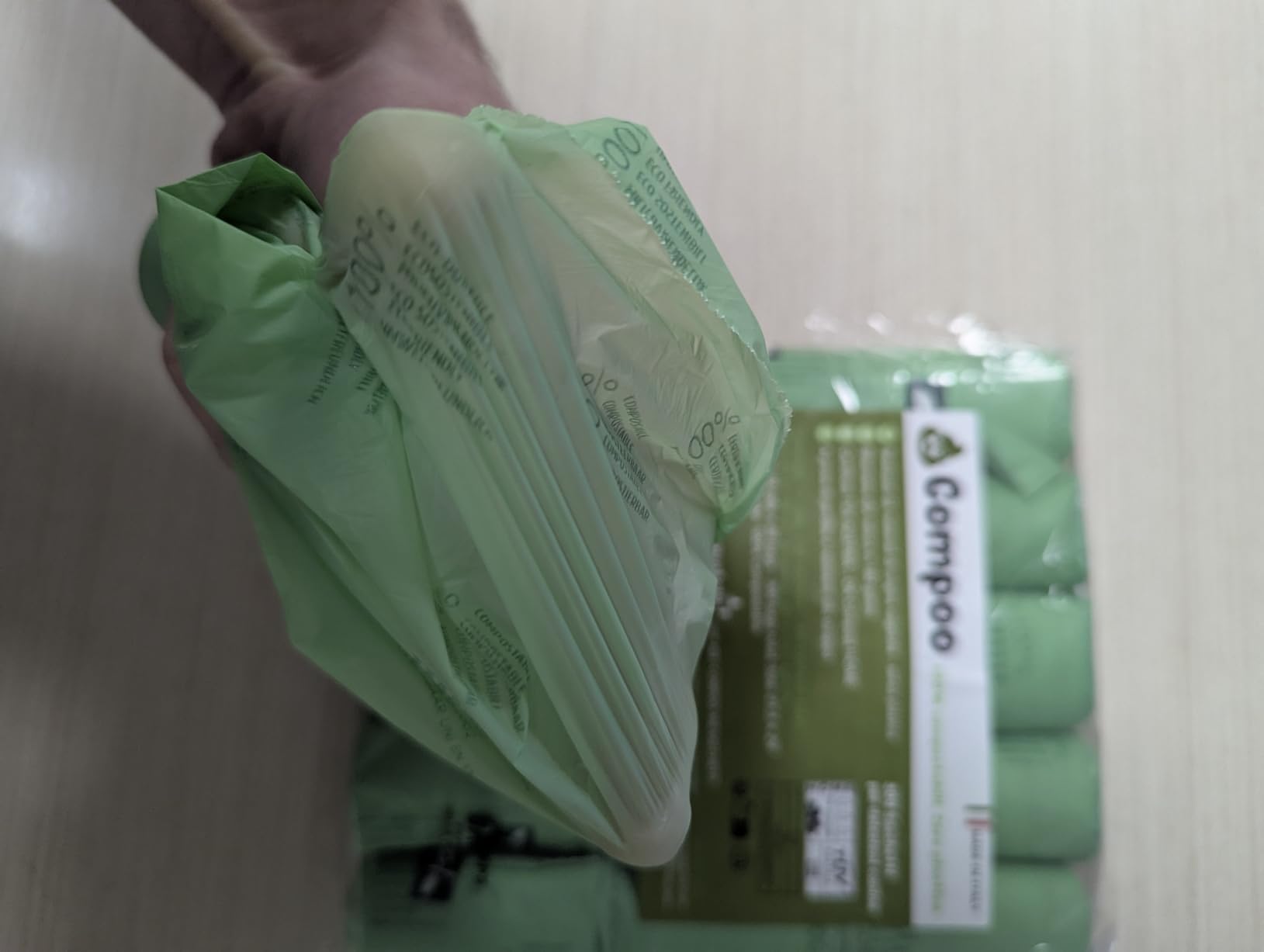 Lavatelli Compoo sacchetti cane verde 21,5x29 cm 300 pezzi