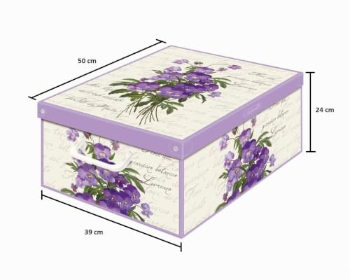 Lavatelli Scatola Armadio Grande Cartone Violetta 50x39x24
