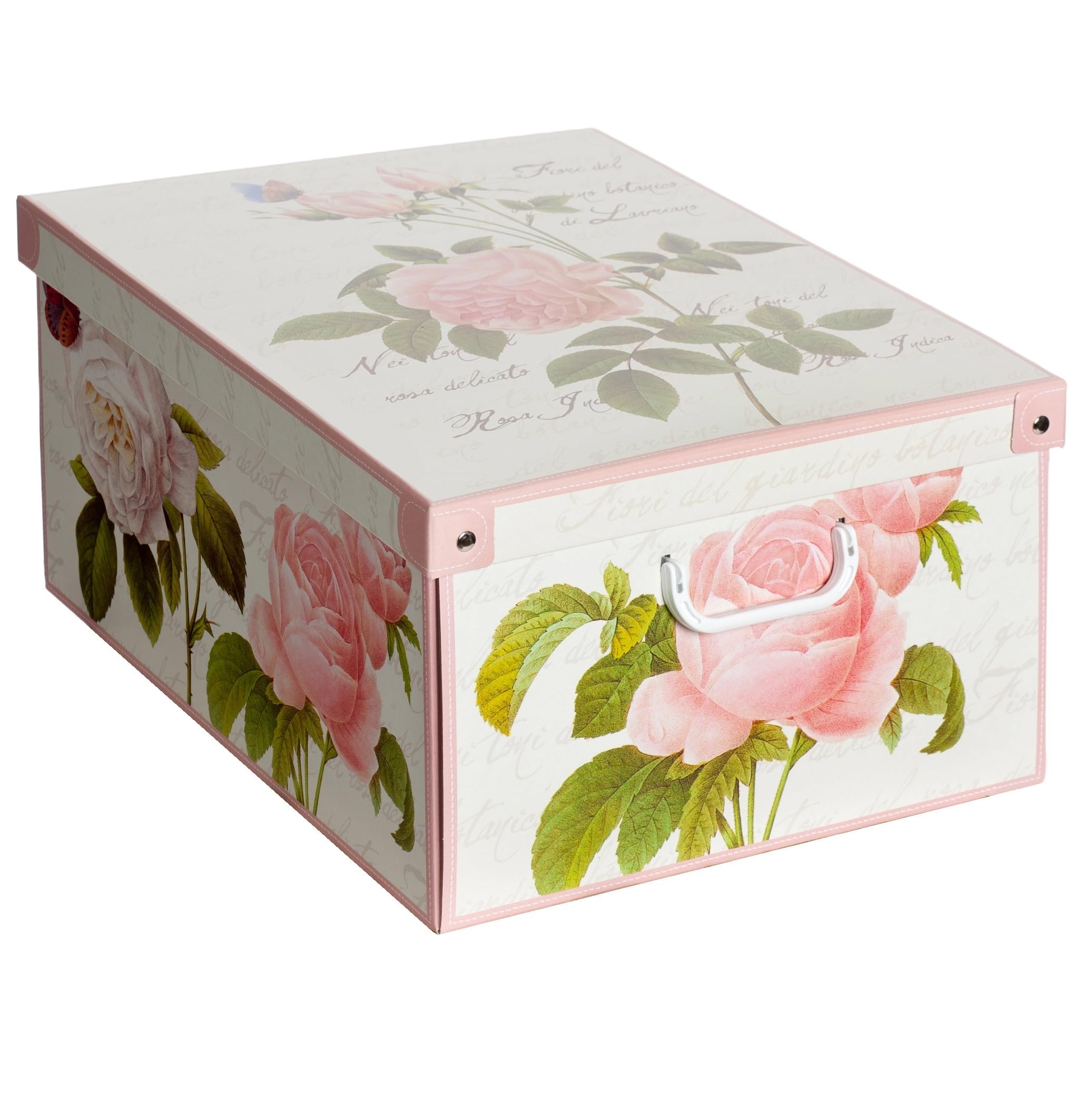 Lavatelli Camelie scatola armadio 50x39x24 cm cartone coperchio