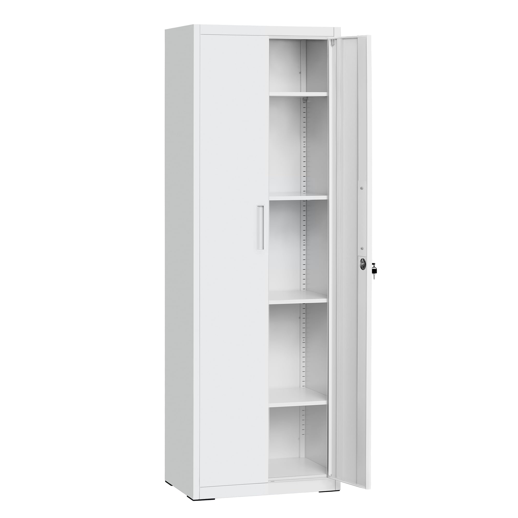 Songmics OMC014G01 armadio metallo 5 ripiani grigio 60x40x180