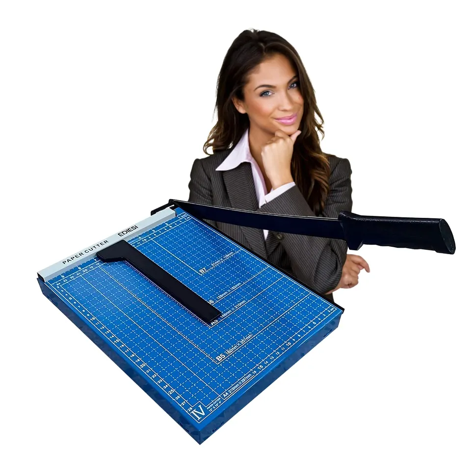 Ediesi Taglierina Carta A4 Professionale Blu 12 Fogli