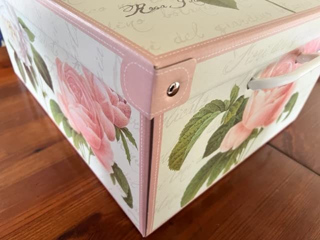 Lavatelli Rose scatole armadio cartone 49x40x24 set 2 pezzi