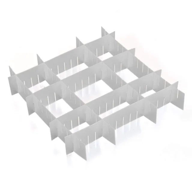 Domopak Living divisori cassetti set 8 barre bianche 40x8 cm