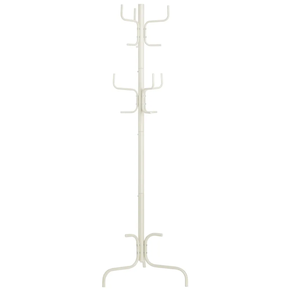 Songmics RCR029W01 appendiabiti da terra bianco 6 ganci acciaio