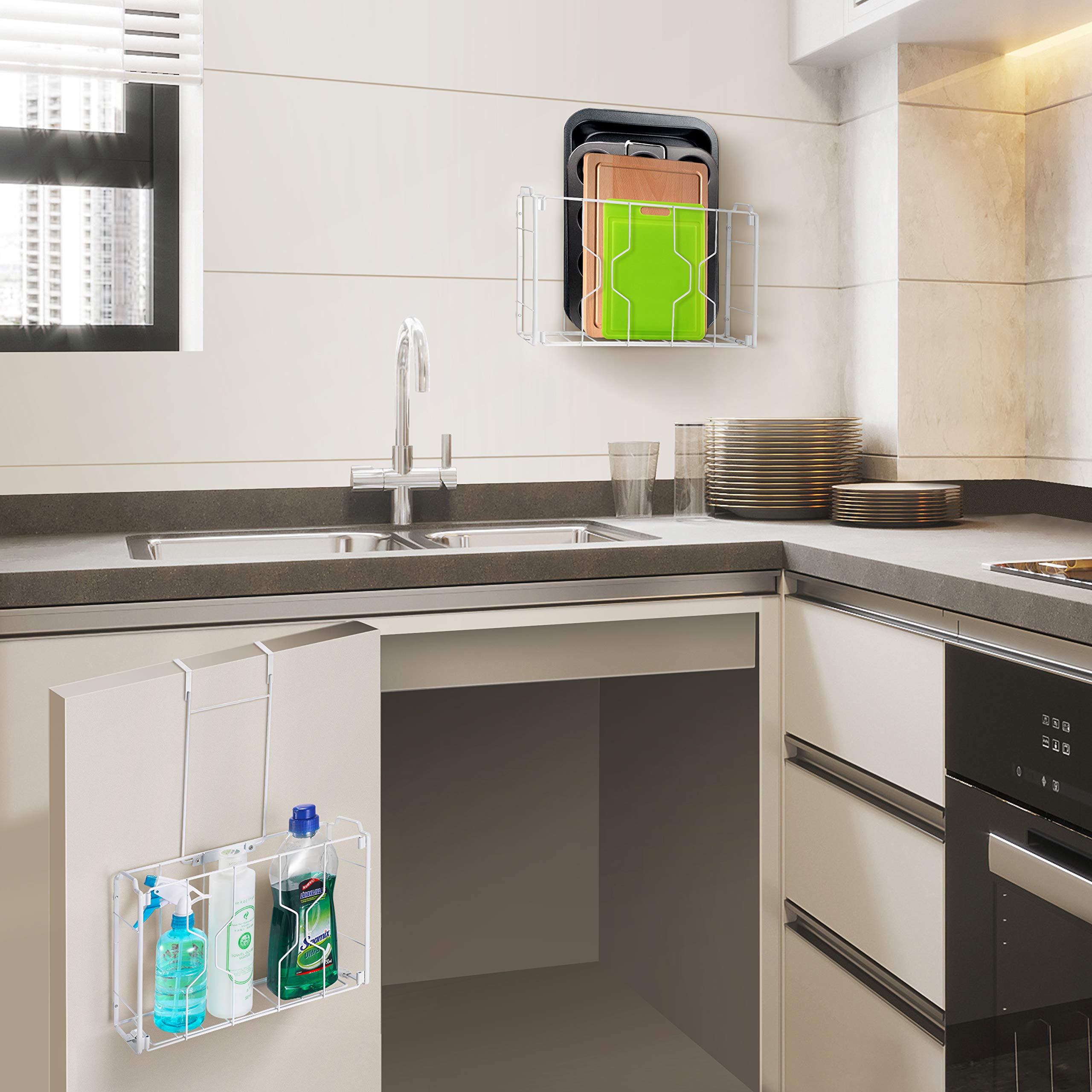 Simple Trending organizer anta cucina bianco 2 pezzi