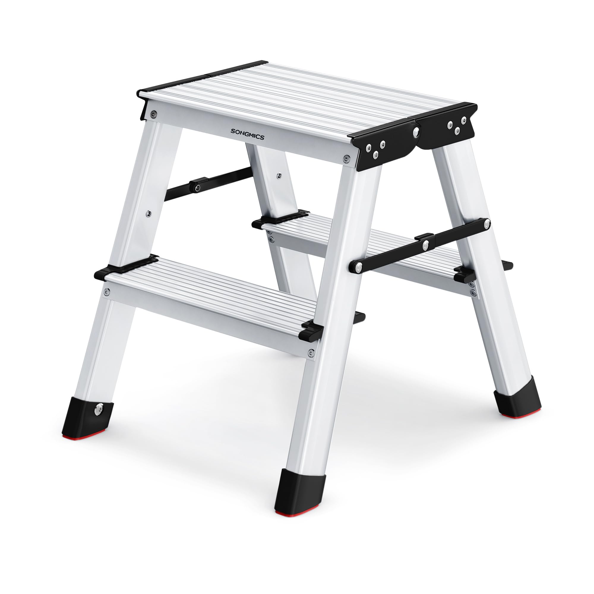 Songmics GLT012E01 scaletta pieghevole 2 gradini alluminio 150 kg