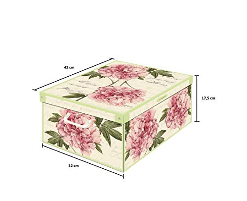Lavatelli Scatola Cartone Peonie Media 32x42x17,5 cm
