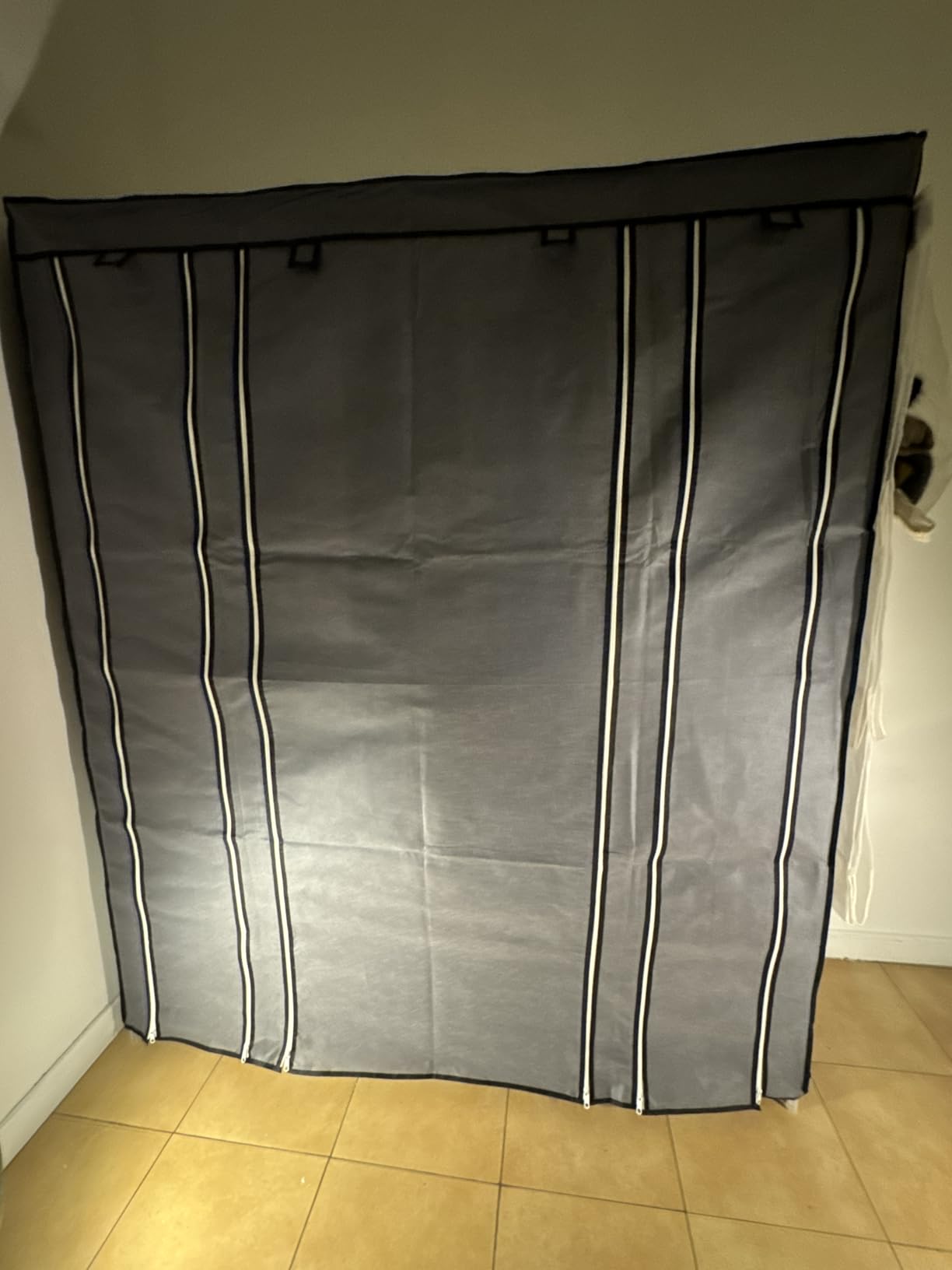 Songmics LSF03G armadio tessuto 150x45x175 cm grigio 12 ripiani
