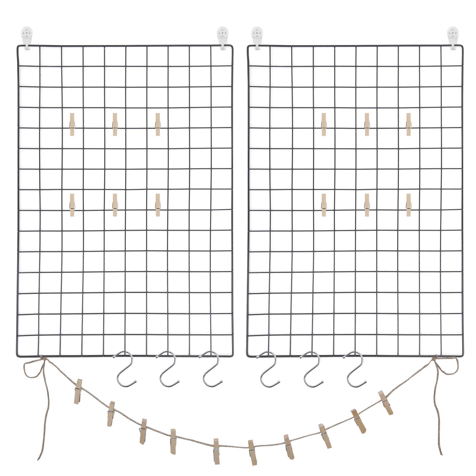 Songmics LPP01W Griglia Parete Set 2 Bianco Foto
