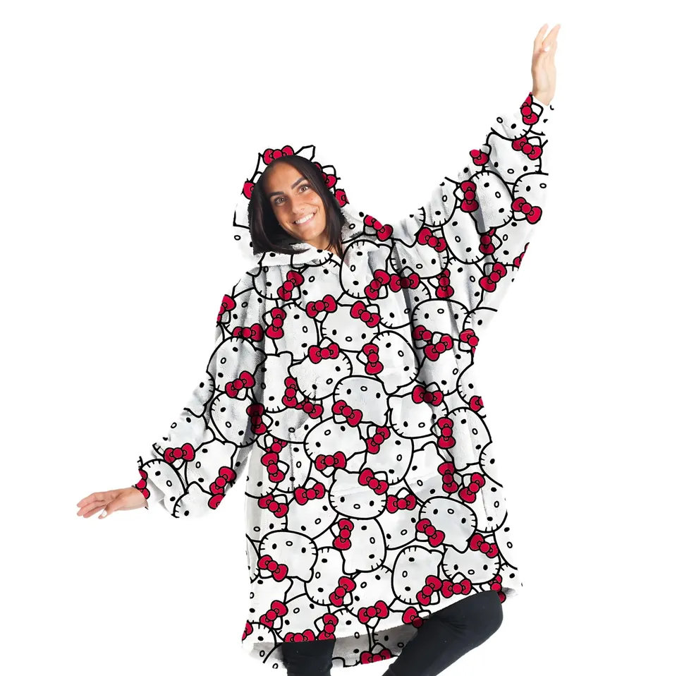 Kanguru felpa coperta Hello Kitty pile 85x75 cm oversize
